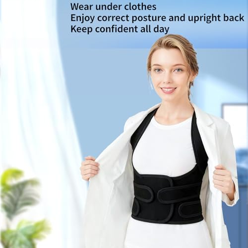 Image of Posture Corrector for Women and Men Back Pain Relief,Full Back Brace Support for Office Desk Workers, Posture Brace for Upper and Lower Back Pain Relief, Large(Waist 40-48 Inches)