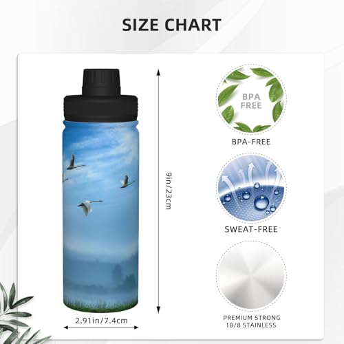 Botella de agua aislada de acero inoxidable 18 oz para deporte exterior 5