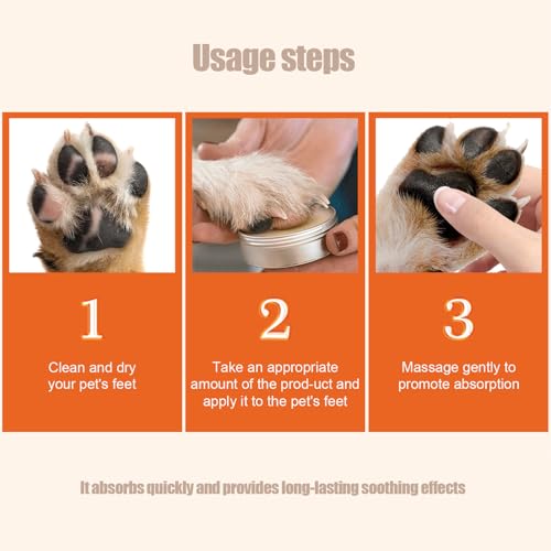 LIBAIDZ 1 Pcs Pfotenbalsam Hund 50 g,Pfotenschutz Hund Sommer und Winter,Pfotenbalsam für Hunde,Pfotenpflege für Hundepfoten und Katzen,Pfotenbalsam Nasenbalsam,Hunde Pflege Pfotencreme
