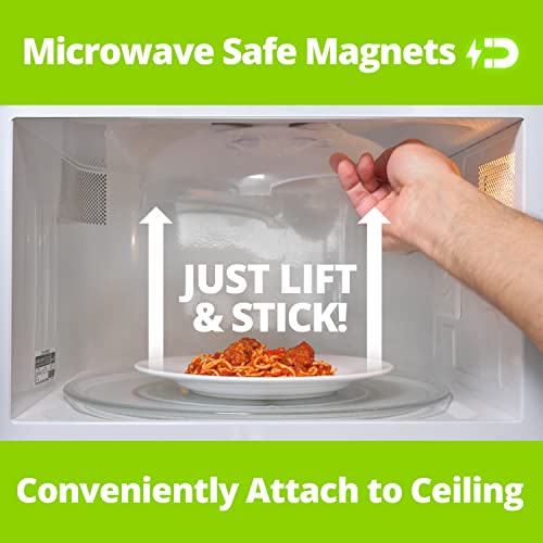 Image of HOVER COVER Magnetic Microwave Splatter Cover for Food - 12-Inch - Gray | BPA-Free Lid, Vented Plate Guard with Steam Vents, Anti-Splash Microwave Lid, Dishwasher Safe, Space-Saving Magnetic Storage
