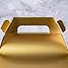 ONE MORE 25-Pack Gable Gold Candy Treat Boxes,Small Goodie Gift Boxes for Wedding and Birthday Party Favors Box 6.2 x 3.5 x 3.5 inch