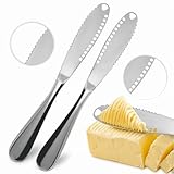 2 PCs Butter Knife Spreader – 3 in 1 Stainless Steel...