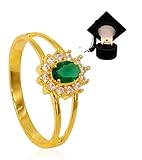 Anel de Formatura Feminino De Moeda Antiga Banhado A Ouro Com Capelo - Enfermagem (14)