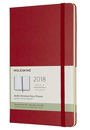 Moleskine Classic 12 Month 2018 Weekly Planner, Hard Cover, Large (5