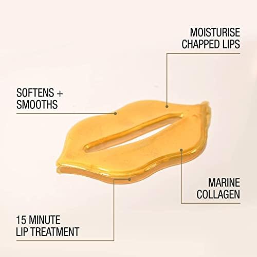 Balance Active Formula Gold + Marine Collagen Hydrogel Lip Masks (Includes 2 Masks) - Fuller looking lips. Moisturise & Smooth. Cruelty Free.