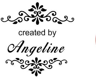 New Round Self-Inking Rubber Stamp with Handmade by- can Customize with Your Name -02