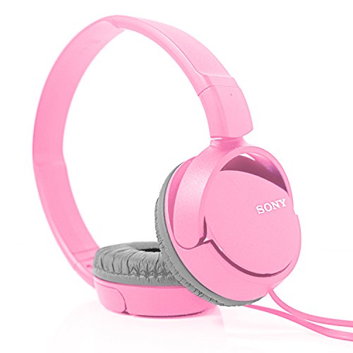 Sony Wired Over Ear Best Stereo Extra Bass Portable Foldable Headphones Headset For Apple Iphone Ipod/Samsung Galaxy / Mp3 Player / 3.5Mm Jack Plug Cell Phone (Rose) #TOP2