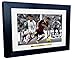 Signed 12x8 Black Soccer Lional Messi Barcelona Cristiano Ronaldo Real Madrid Autographed Photo Photograph Football Picture Frame Gift A4