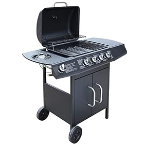 Home Producten-Gas Barbecue Grill 4+1 Kookzone Zwart