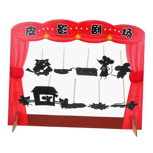 SOPOTUTU - SOPOTUTU Jeu De Marionnettes D'ombres Chinoises Fait Main pour Garçon Et Filles, Kit DIY Montessori, Théâtre Miniature 1 Set, Éveil Préscolaire Créatif, Jeu D'imagination Familial