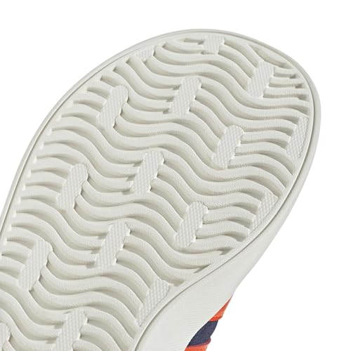 adidas VL Court 3.0 Hook and Loop Shoes Kids Schuhe, Dark Blue/Impact orange/Gold met, 31 EU