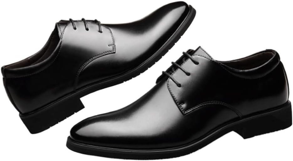 Men's Wide Dress Shoes Mens Formal Leather Shoes Slip on Dress Wedding Casual Flats Walking Oxfords Office Work