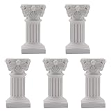 Auiurrer 5 Pcs Mini Roman Pillar Greek Columns Resin Candle Holder Statue Candlestick Stand for Christmas Wedding Table Decor