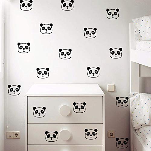 54 adhesivos de pared vinilo panda para decoración miniatura 4