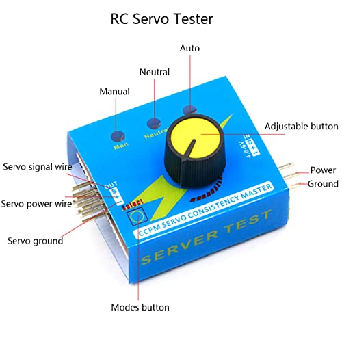 1Set Rc Servo Tester Speed Controller Kit With Power Supply + Micro 9G Servo Metal Gear +4 Cell Aa Battery Holder For Helicopter Car Boat Robot Servo #TOP2