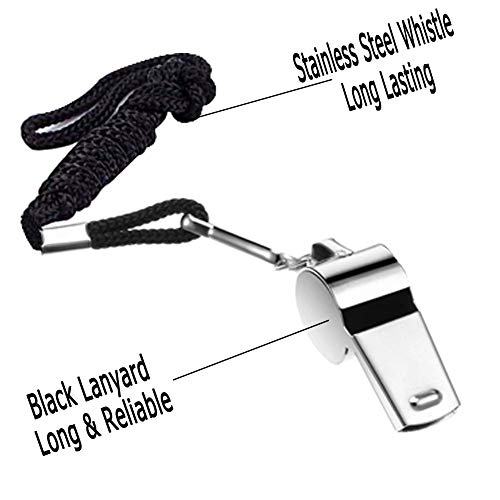 Six Senses Media 6 Penalty Flag Football Flags, 1 Referee Hat Black with White, 1 Referee Stainless Steel Whistle with Lanyard, Sports Fan Set for Football Games Party Accessory