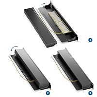 deleyCON CAT 6 Patchpanel Verteilerfeld 16 Port RJ45 - Schwarz – Ansicht 4