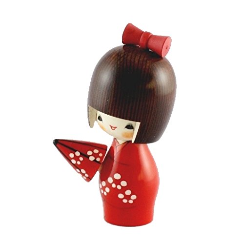 Materiale: legno. Bambola Kokeshi - Ombrello