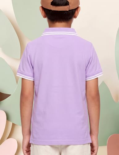 Image of Amazon Brand - Symbol Boys Cotton Rich Solid Polo Tshirt | Collar Tshirts | Half Sleeves | Plain-Regular Fit