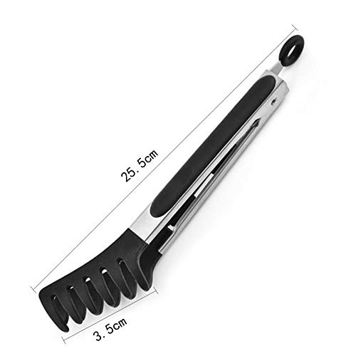 Pinza da Cucina Pinza per Alimenti in Acciaio Inossidabile può Essere Utilizzata in Cucina Pinza per Pasta Pinza per Spaghetti Punta in Silicone (Blu)