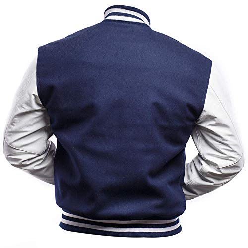 Image of Mens Letterman Black Varsity Jacket - Black School Teen College Bomber Jacket