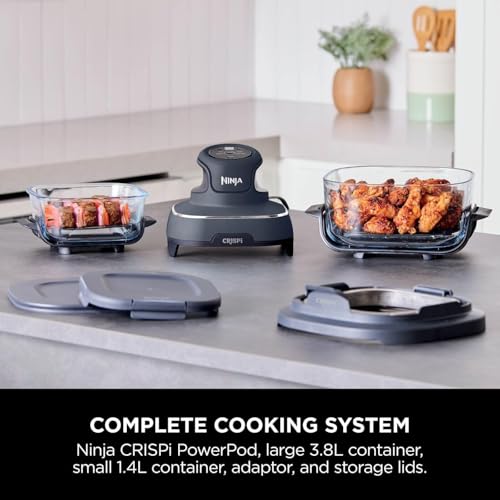 Ninja Crispi 4-in-1 Portable Glass Air Fryer, Cyberspace