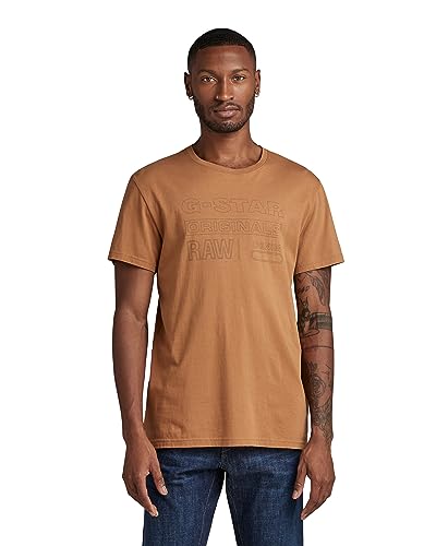 G-Star Para Hombre Camiseta Originals, Marrón Chipmunk D22775-C506-3886 , M G-Star Para Hombre Camiseta Originals, Marrón Chipmunk D22775-C506-3886 , M