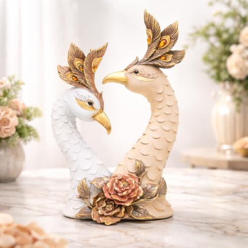Image of ARMONIA Imperial Swan Elegance Couple Figurine Showpiece 29cm |Luxury Polystone Love Romantic Statue for Living Room,Wedding,Anniversary & Housewarming Gift (Included 1 Micofiber Cloth)