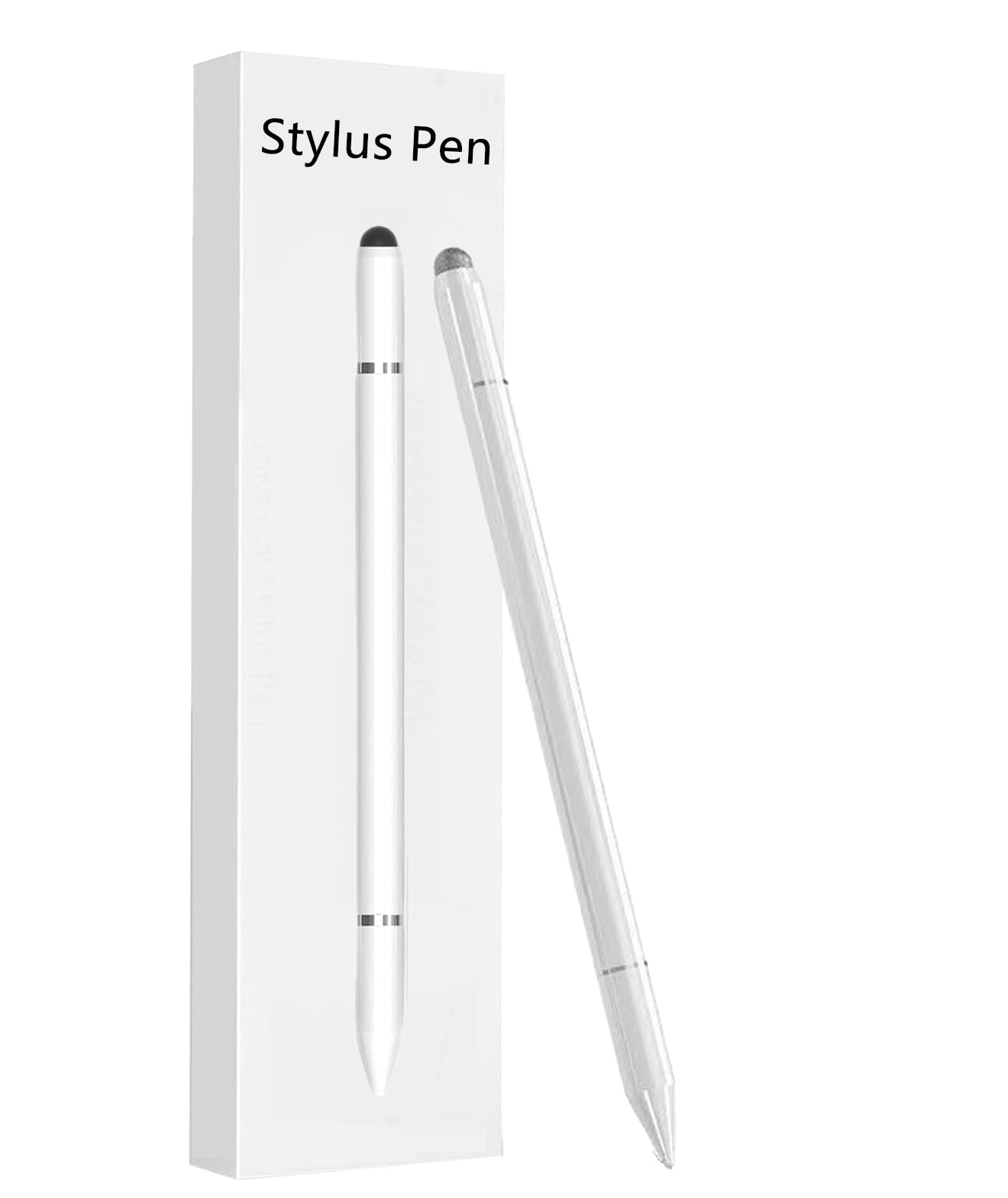 Stylet pour écran tactile blanc capacitif compatible avec iPhone iPad et Android