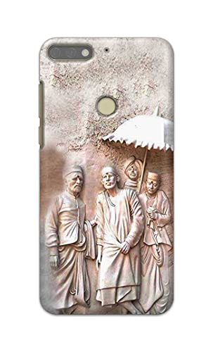 Image of Printed Hard Back Cover Case for Honor 7C | Huawei Y7 Prime 2018 | Huawei Y7 2018 | Nova 2 Lite Back Cover (Sai Baba) -1803