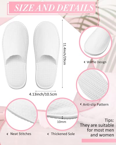 Image of Jecery Waffle Bathrobe and Slippers Bulk Set Spa Robes Hotel Bath Lightweight Thin Commercial Soft for House Shower Party