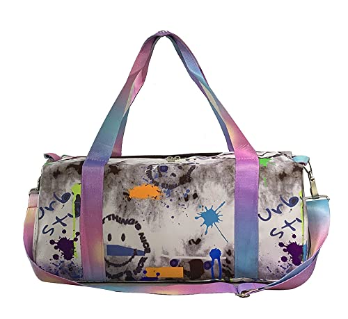 Girl's Ballet Dance Sports Gym Duffel Bag Small Weekender Ovenight Travel Carry On Tote (Freedom)2
