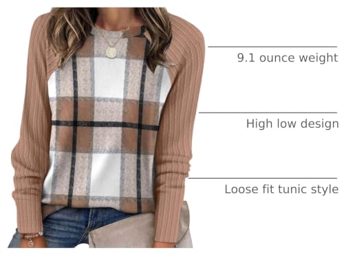 Image of SAMPEEL Sweatshirt for Women Long Sleeve Shirts Crewneck Sweaters Fall Fashion Outfits 2025 Trendy Tunic Tops Plus Size