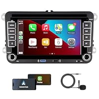 KTTCORLP Linux Autoradio Mit Bildschirm für Golf 5 6 VW Polo 6R T5 Passat Touran Seat mit Navi FM/AM, WLAN, Apple Carplay, Android Auto, Lenkrad Strg, DAB AutoTouch Display 7 Zoll