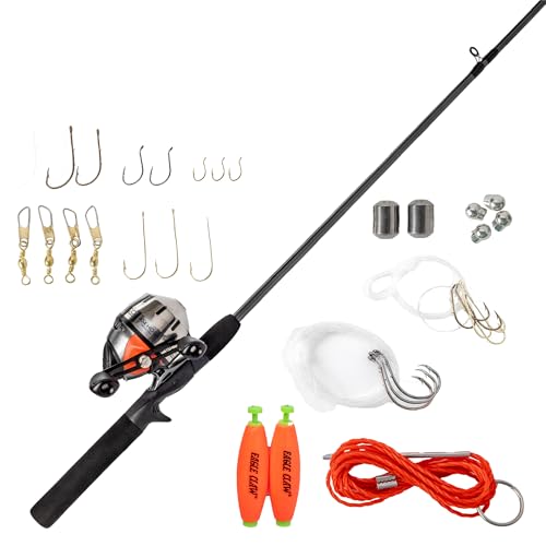 Zebco 404 Hoss combo spincast de 5 pies 6 pulgadas con aparejos