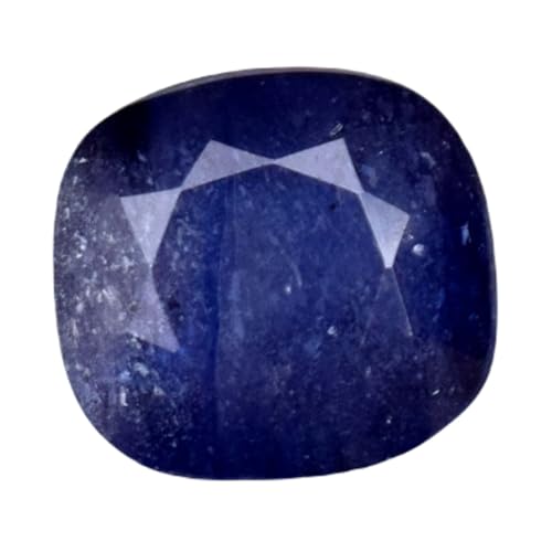 Saphir bleu de Ceylan naturel coussin 7.65mm pierre précieuse facettes
