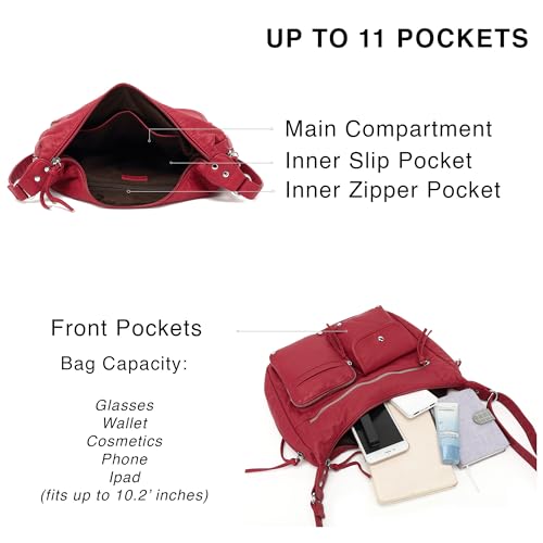 Scarleton Lightweight Shoulder Purse with Multiple Pockets, Casual Travel Handbag for Women, H18004