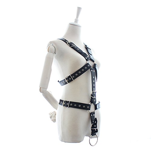 Mens Body Harness PU Leather Punk Suspenders Shoulder Belt Strap Adjustable Buckle Cosplay Chest Garter Belt4