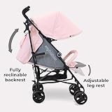 My Babiie MB02 Stroller - from Birth to 4 Years (22kg), Lightweight & Compact Umbrella Fold, Travel Buggy for Toddlers - Pink & Grey - Image 3