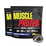 Muscle Whey Protein Flavored Powder, 10 lbs (pack of 2), Cookies & Cream