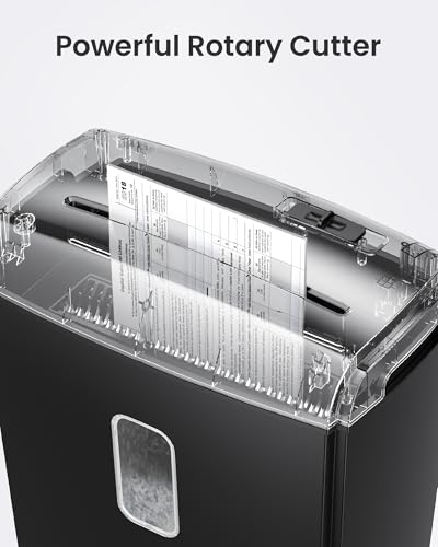 Locksworth 8-Sheet Micro Cut Paper Shredder P-4 High Security for Home Office Use with Handle, Shreds Credit Card/Staple 4 Gallons(Black) AZ1687 の商品画像 2