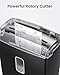 Locksworth 8-Sheet Micro Cut Paper Shredder P-4 High Security for Home Office Use with Handle, Shreds Credit Card/Staple 4 Gallons(Black) Visual Window Wastebasket