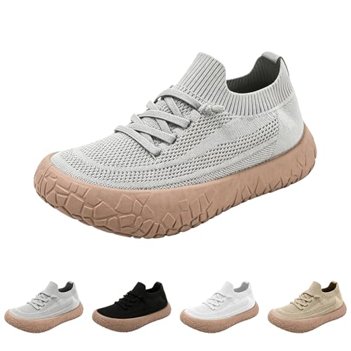 Baskets sportives décontractées à lacets légères et texturées - 4