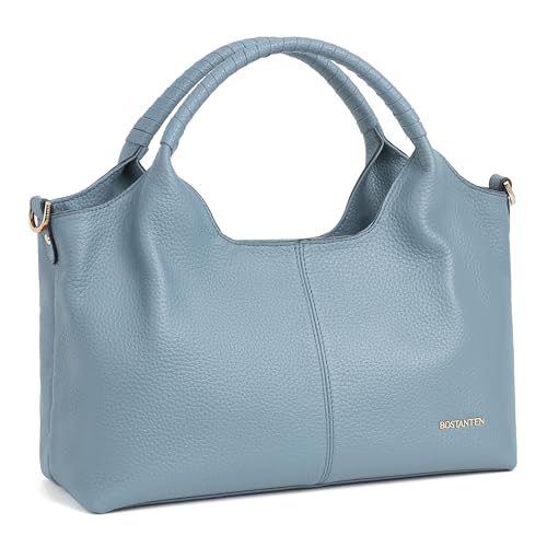 Image of BOSTANTEN Genuine Leather Purses for Women Designer Handbags Crossbody Shoulder Bags Top Handle Satchel with Adjustable Strap