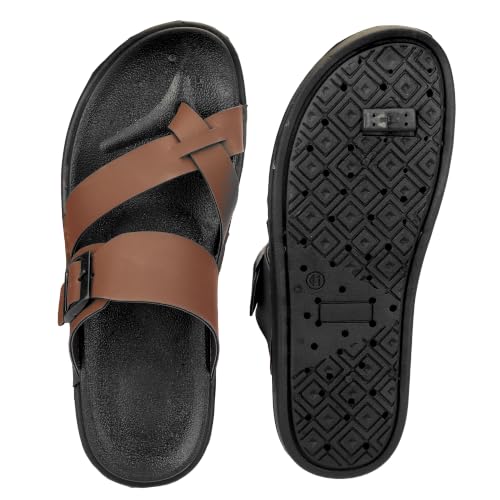 Image of KRISMO Men's Rich Quality|Perfect Style|Ultalightweight Synthetic Leather Buckle Sandal