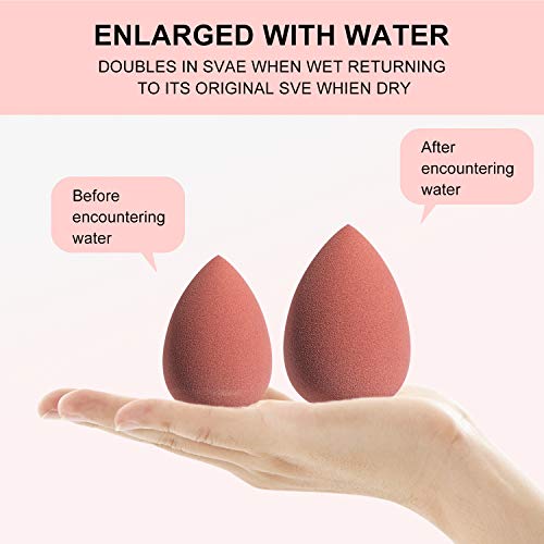 image for JPNK Foundation Makeup Brush with 4 Makeup Sponges Latex-free for Blen