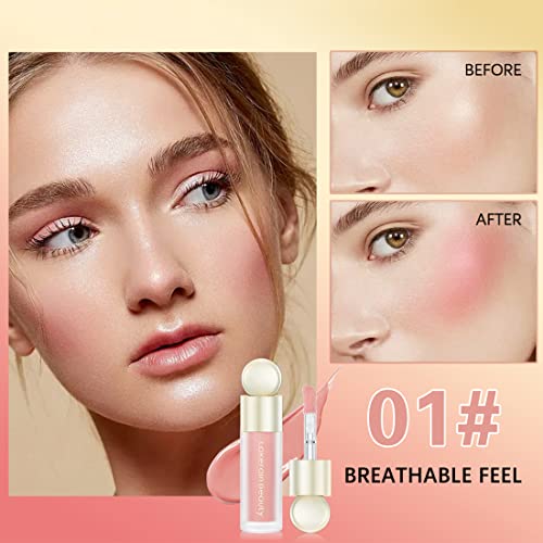 Liquid Blush, Face Cream Blush Makeup Weightless, Long-Lasting, Natural-Looking, Skin Tint Blush Makeup For Soft, Healthy Flush (#01Bliss) #TOP2