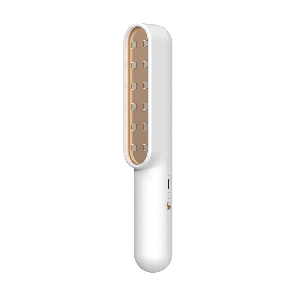 Luz desinfectante UV portátil, varita desinfectante de mano Lámpara de esterilización ultravioleta Luz de esterilizador UVC de carga USB para viajes al hogar