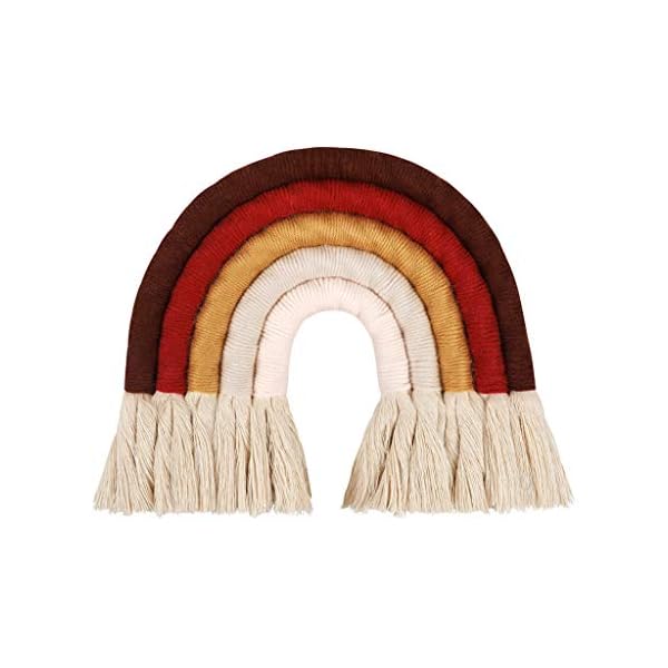 Yunso Hand Woven Regenbogen Wandbehang Für Kinderzimmer, Hauptwanddekor (Farbe B) – Bild 4