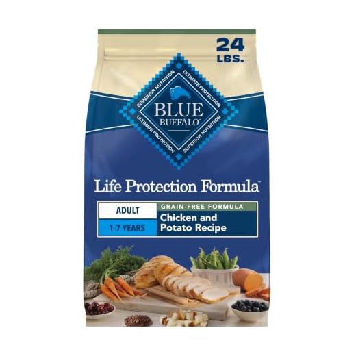 Blue Buffalo Life Protection Formula Natural Grain Free Adult Dry Dog Food, with Chicken and Potatoes, 24 lb. Bag